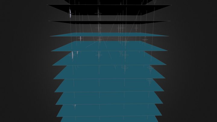 Lamport 3D Space-Time Diagram 3D Model
