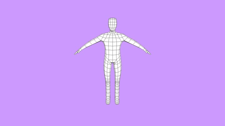 Low-Poly Human Base Mesh 3D Model