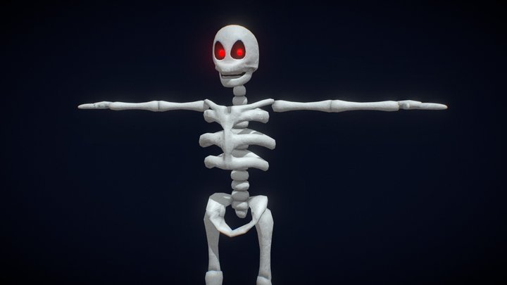 Simple Stylized Skeleton 3D Model