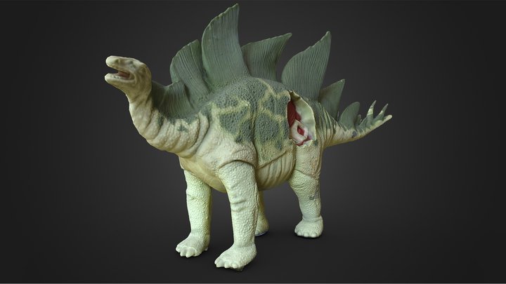 "1993" Jurassic Park Original Stegosaurus 3D Model