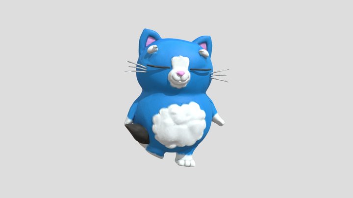 Blue Whisker Walker 3D Model