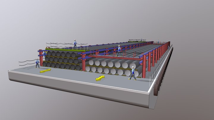 barge walkway 3D Model