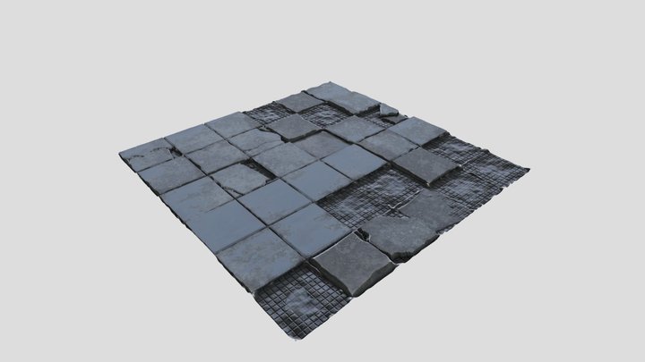 Substance Designer - Damaged Tiles 3D Model