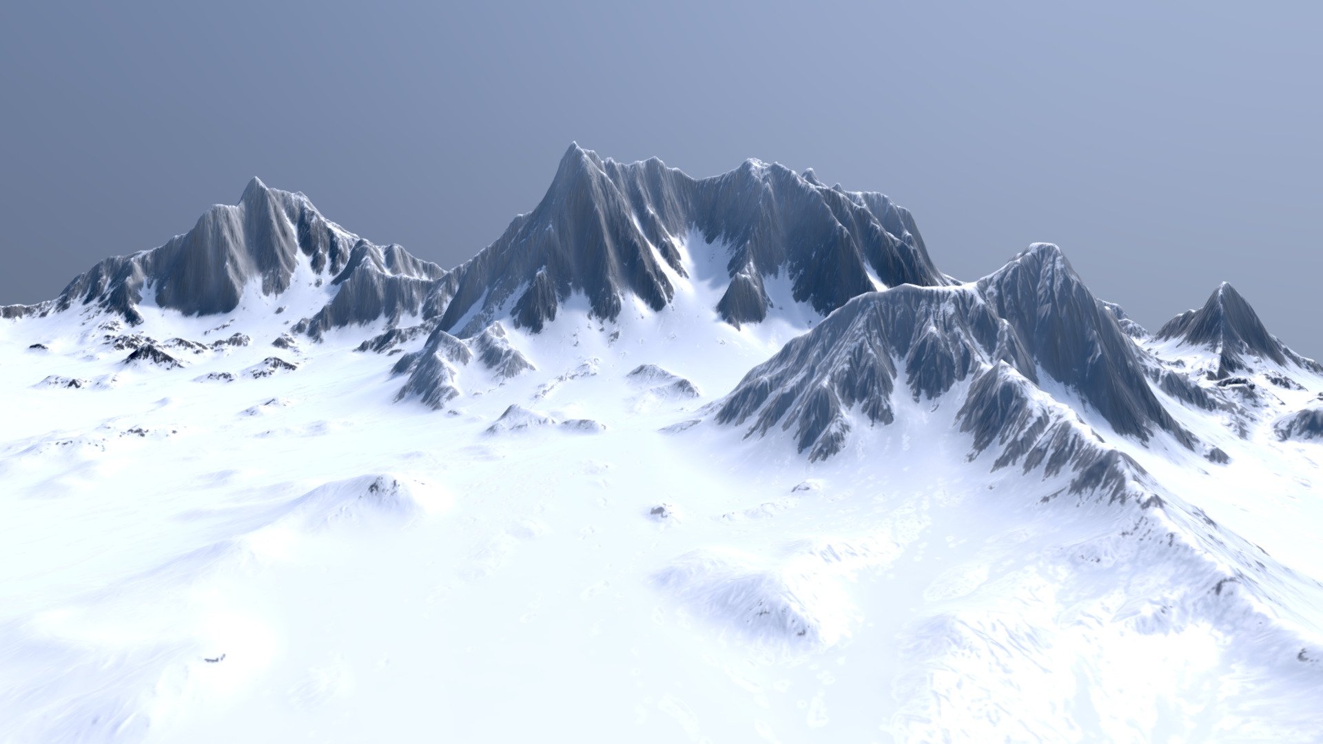 Snowy Mountain V2 - Terrain - Download Free 3D Model By Artfromheath ...