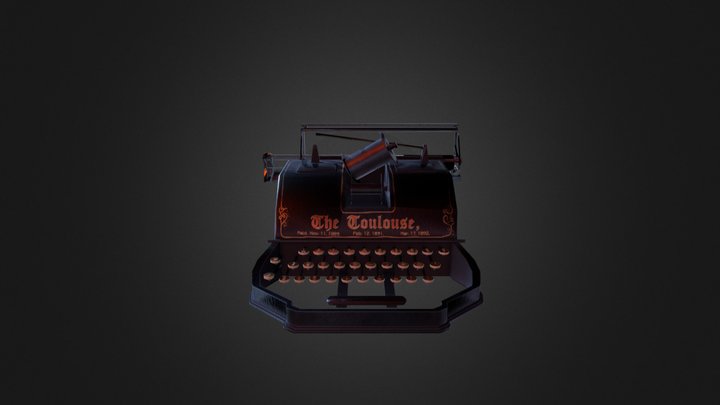 Antique Typewriter 3D Model