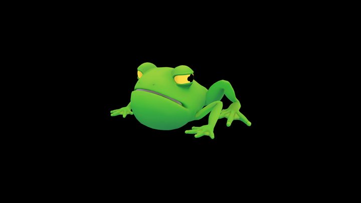 Count De Money Frog 3D Model