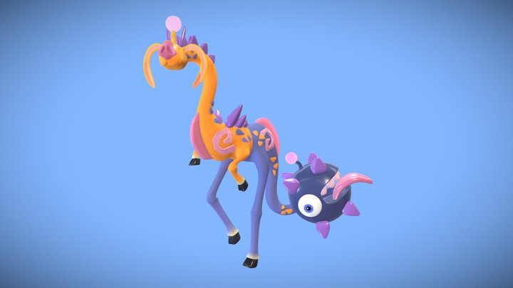 Girafarig 3D Model
