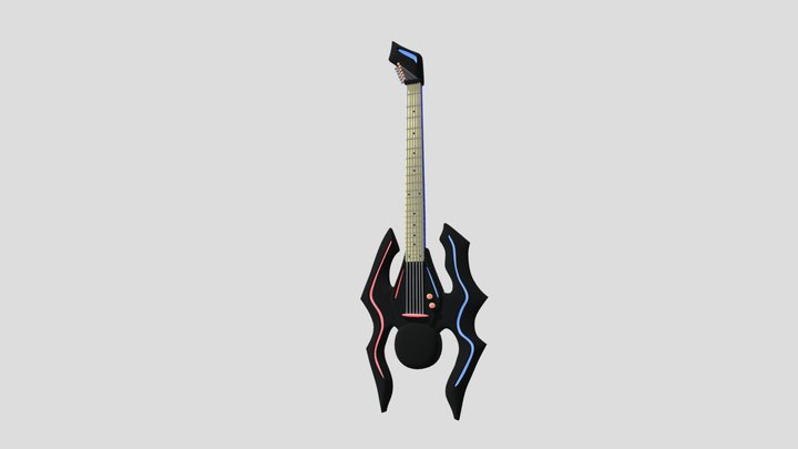 Custom Electric Guitar 3D Model