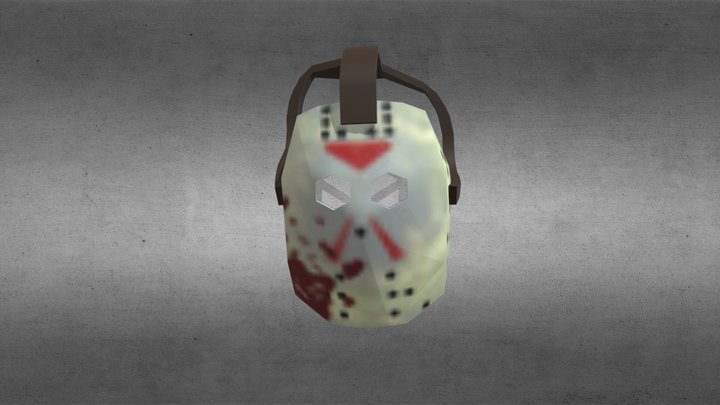 Low Poly Hockey Mask 3D Model