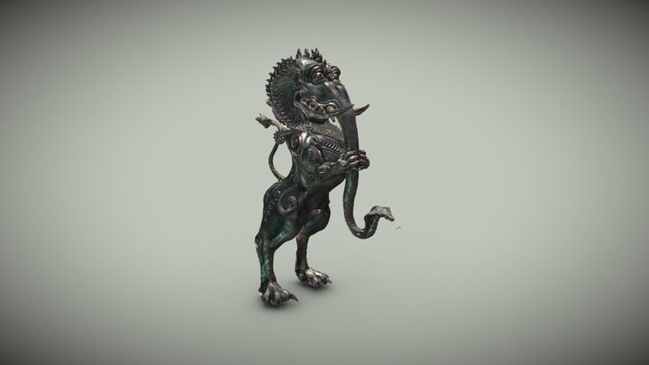 ancient Yali Statue 3D Model