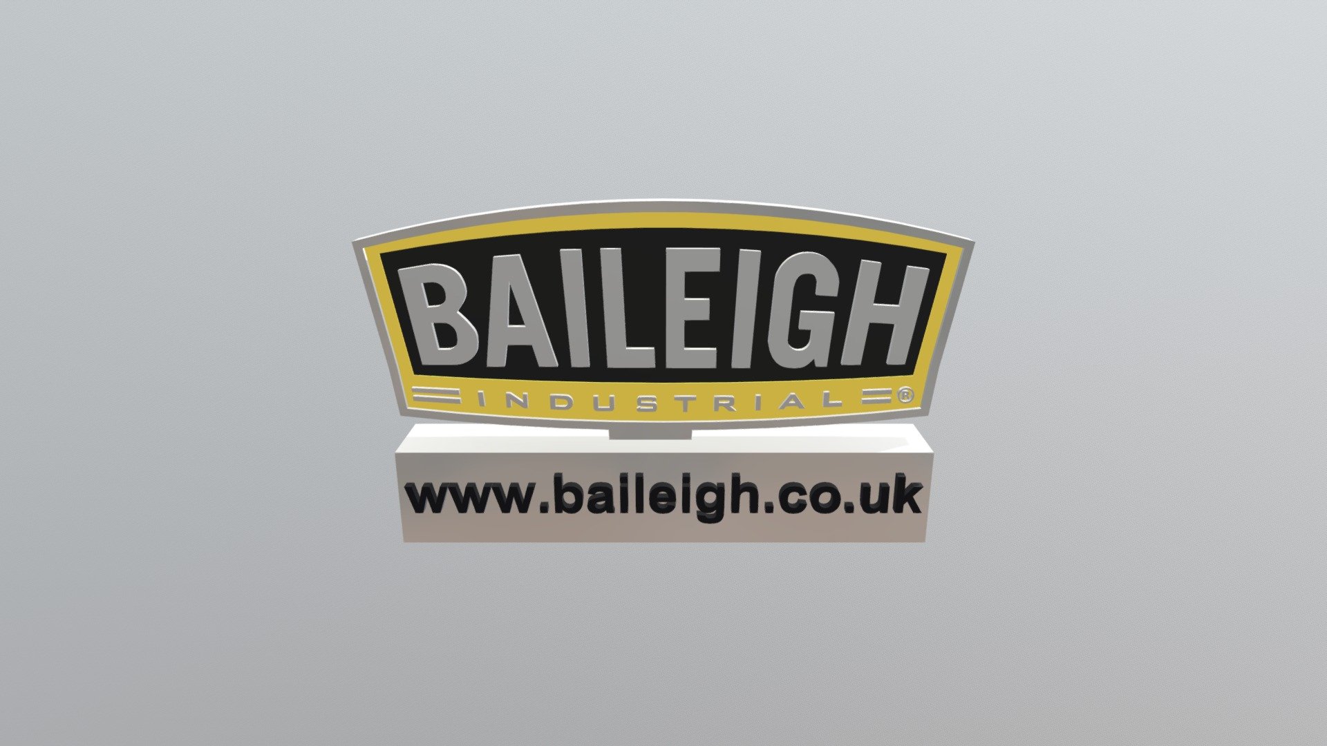 Baileigh Industrial Logo 3D model by ME3D (ian4) [4c74c03] Sketchfab