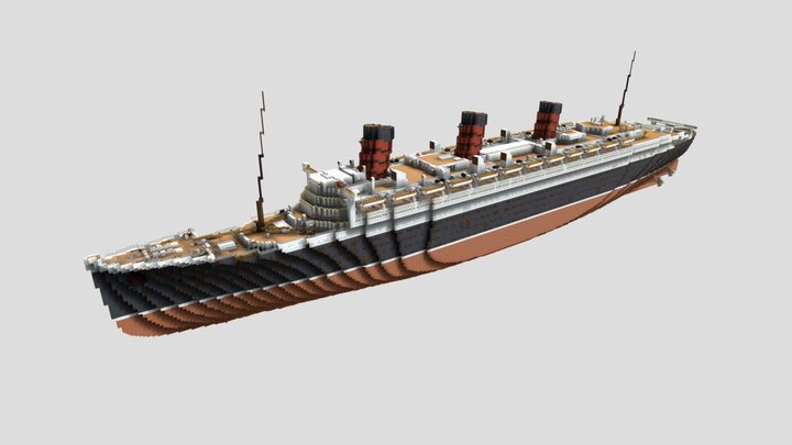 Minecraft RMS Queen Mary 3D Model