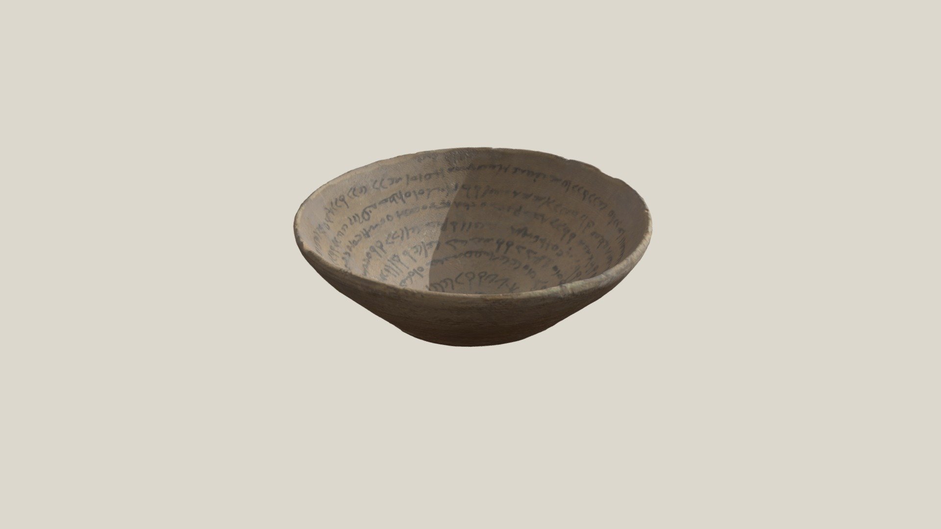 Bowl with Painted Magical Inscriptions