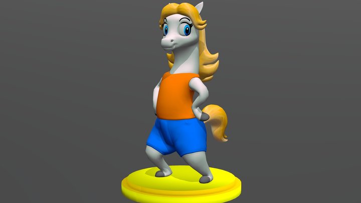 Cartoon Mare 3D Model