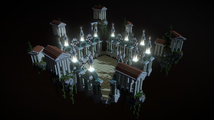 Prismarine Arena-night [PvP Legacy] 3D Model