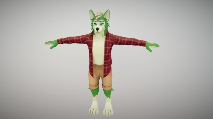 Husky - VRchat Commision 3D Model