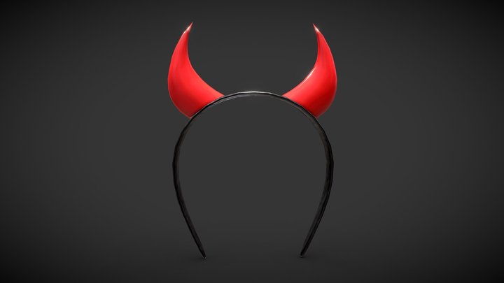 Devil Headband - Low Poly 3D Model