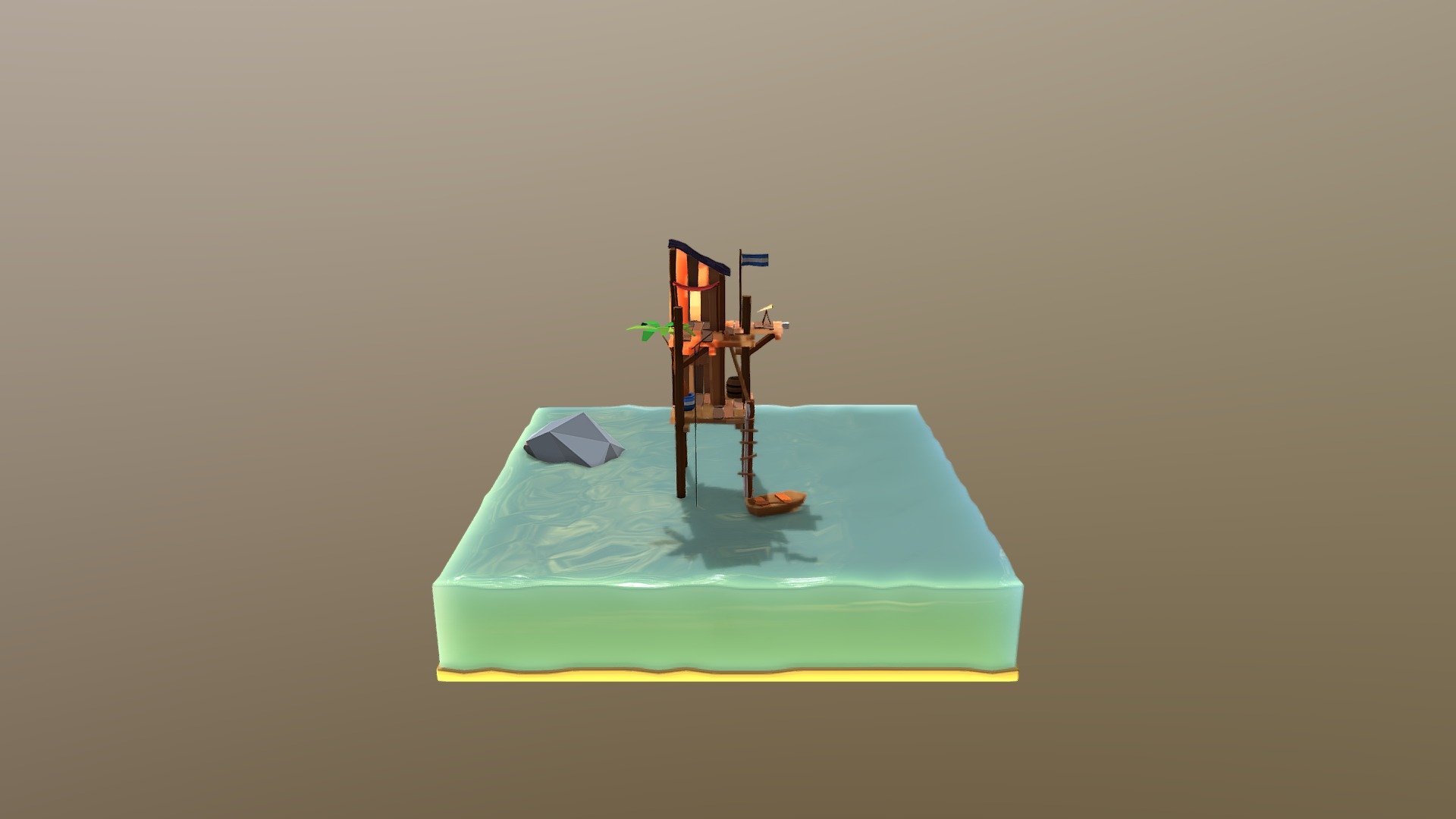 Low Poly Sea Shack