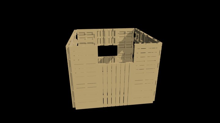 Pallet Fort Large 3D Model