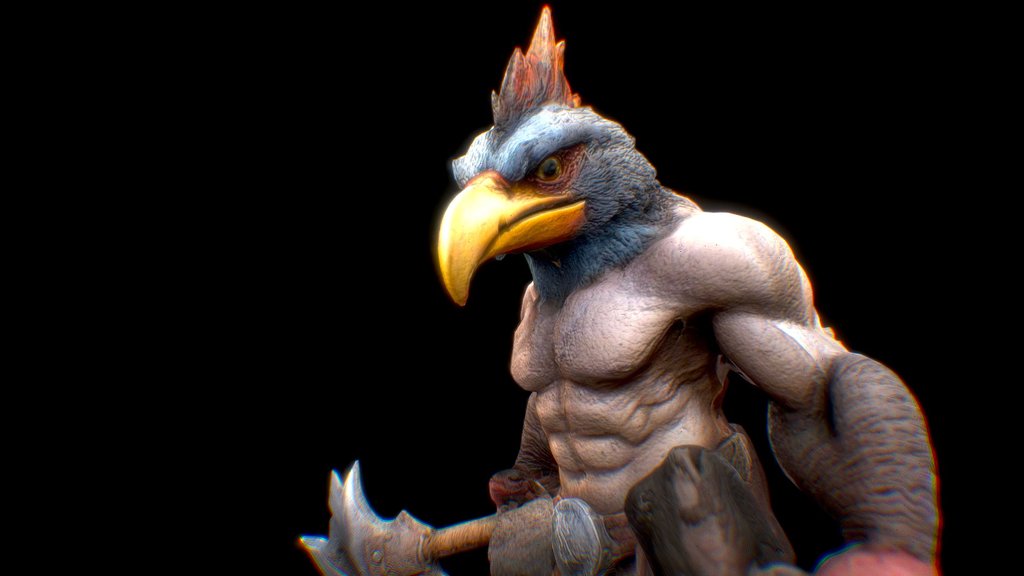 Legendary Chicken Warrior (Animated, 35 motions)