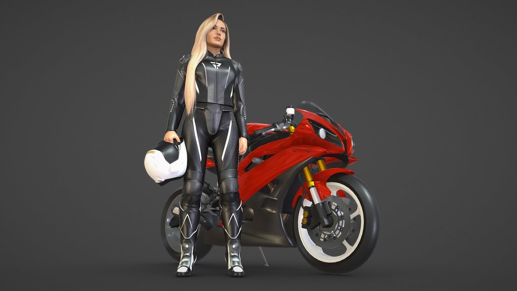 women and motorbike