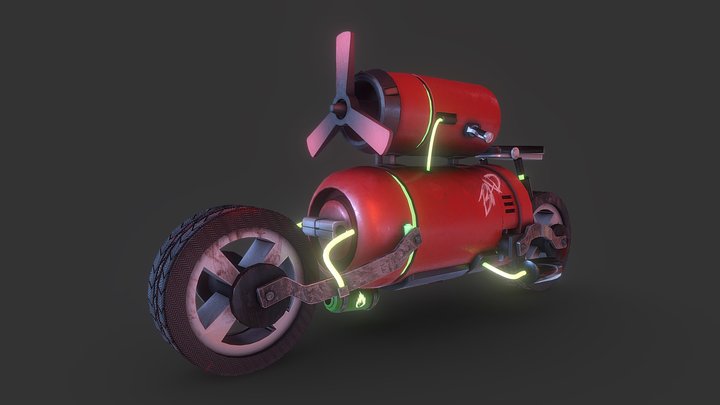 Cyberpunk Bike 3D Model