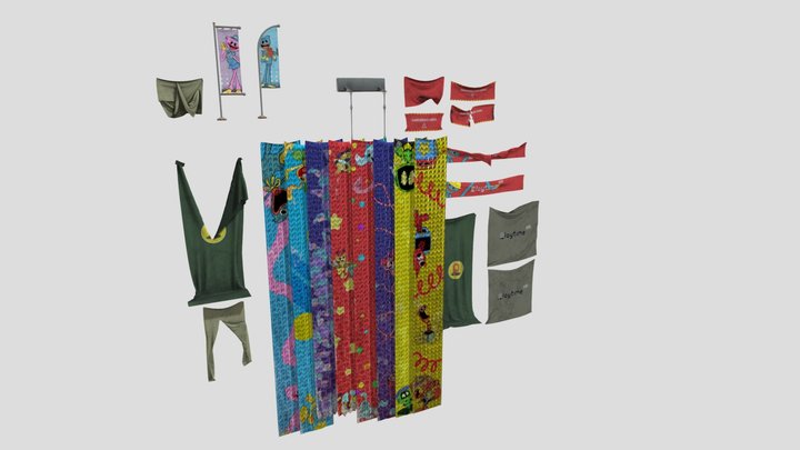 ProjectPlaytime: Banners-Pack 3D Model