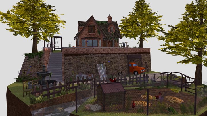 DAE Diorama - Grandma's House 3D Model