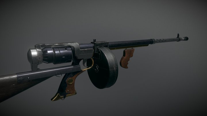 Mixed Gun Concept 3D Model