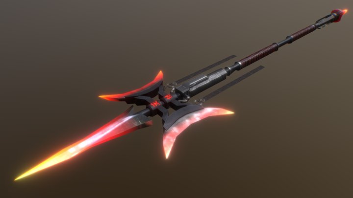 Fangtian Ji spear of Flame (version 3) 3D Model