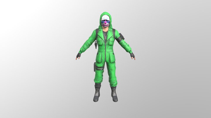 Free Fire GREEN CRIMINAL 3D Model