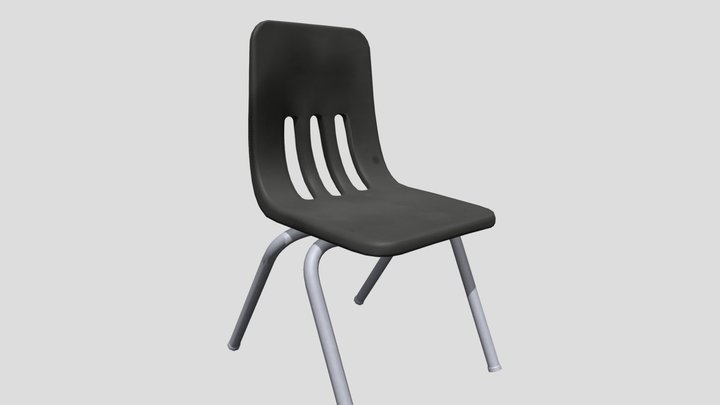 School Chair 3D Model