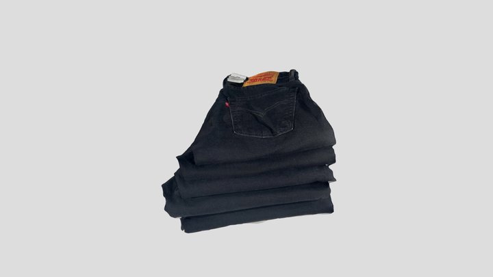 Black Levis Jeans 3D Model