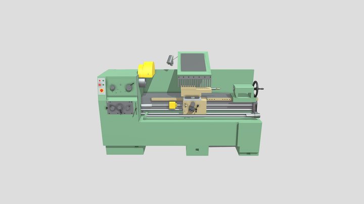 Power Lathe 3D Model