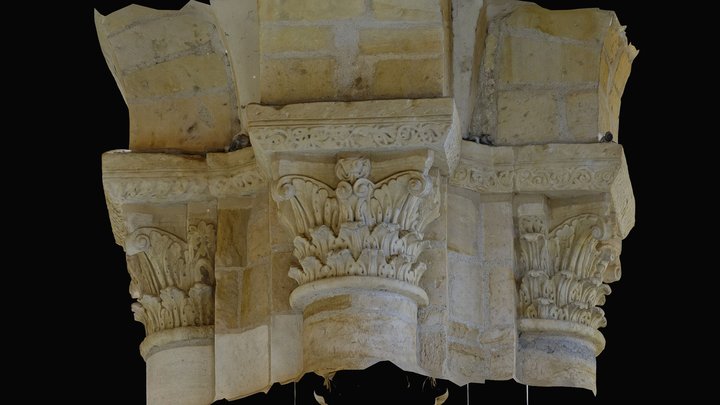 Saint Benoit sur Loire chapiteaux du Porche 1 3D Model