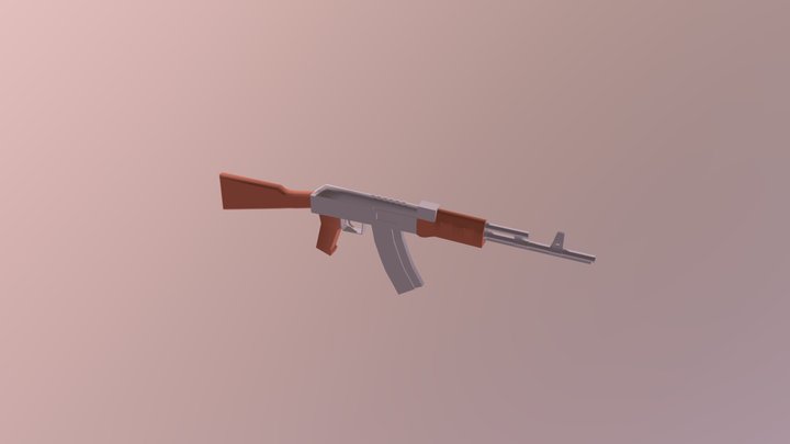 AK-74- LOWPOLY 3D Model