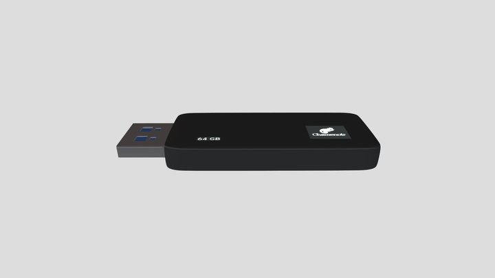 Simple pendrive 3D Model