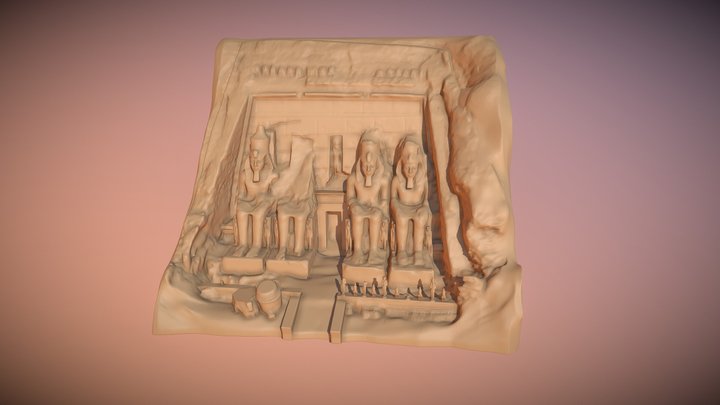 Abu Simbel Ramses II Temple 3d pintable 3D Model
