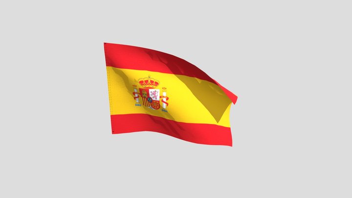 flag Spain 3D Model