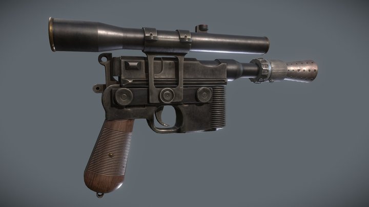 Han Solo's DL-44 Heavy Blaster Pistol 3D Model