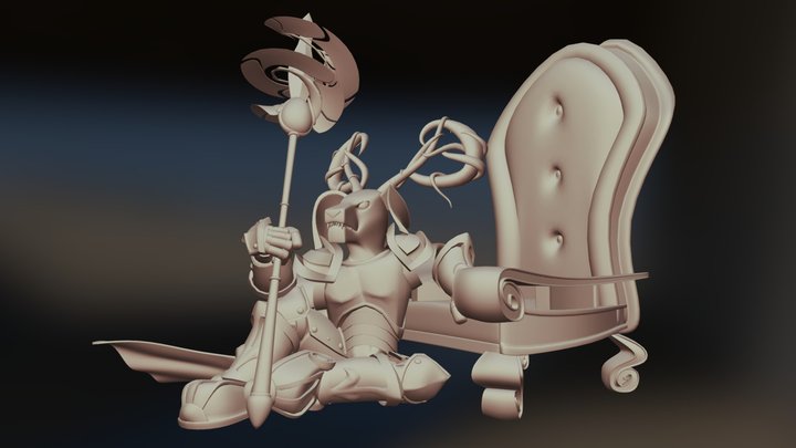 King And Throne 3D Model