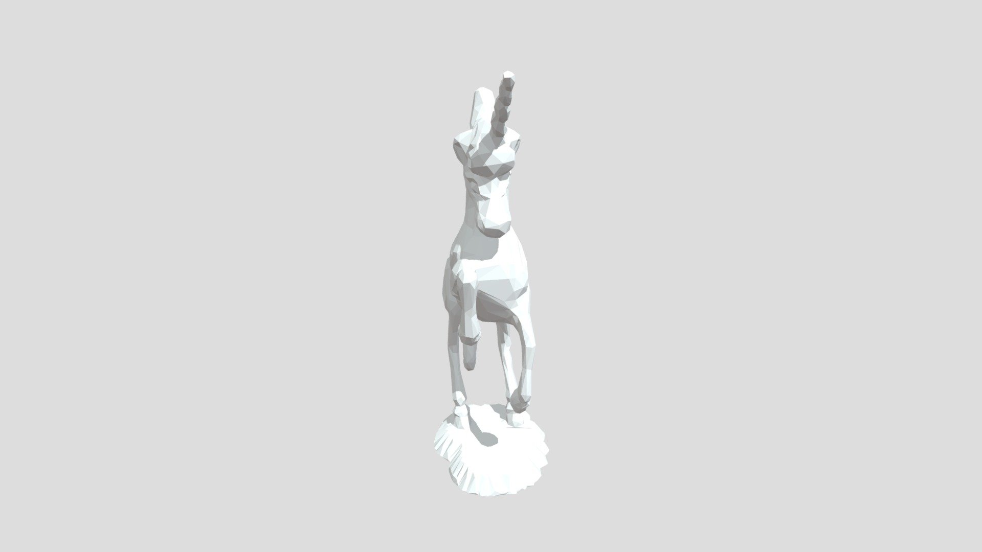 Golden Unicorn of Awesome Low Poly