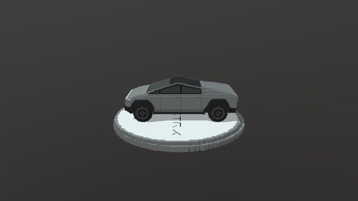 Tesla Cybertruck voxel model 3D Model