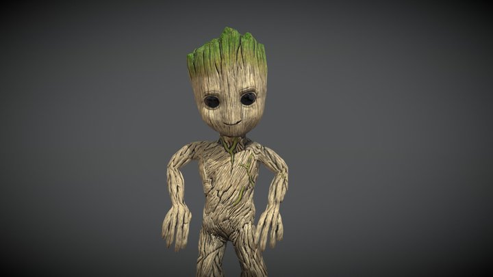 Hip Hop Dancing Groot 3D Model