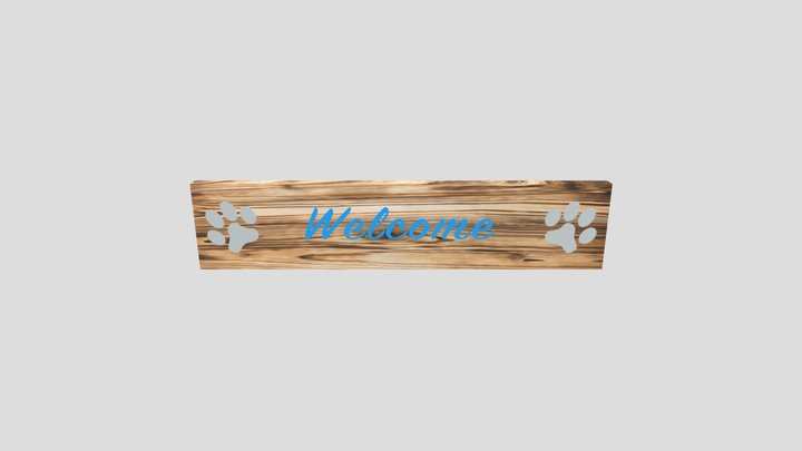 Welcome Sign 3D Model
