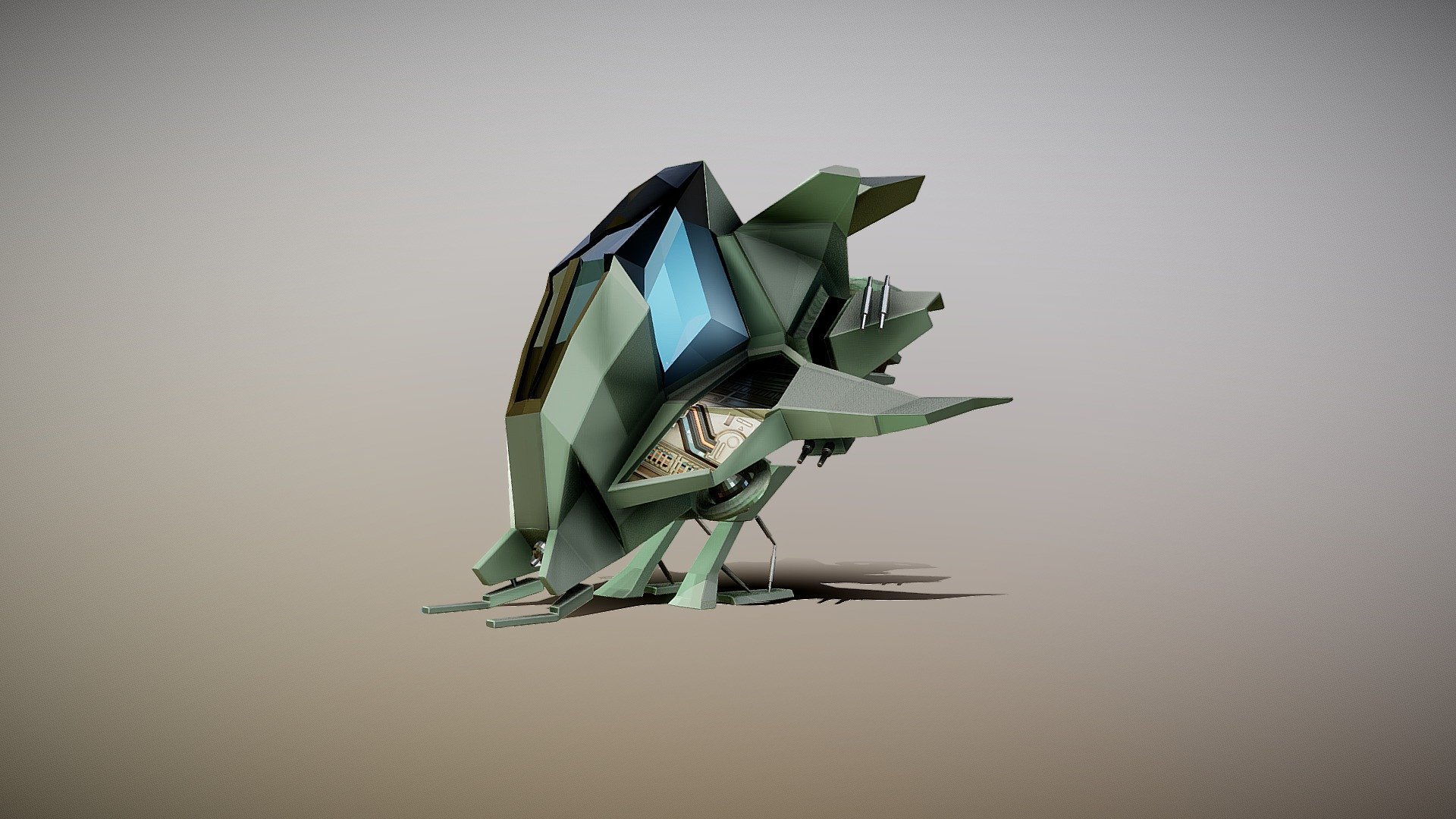 Animated Conceptual Flying Craft - Download Free 3D model by VertaScan ...