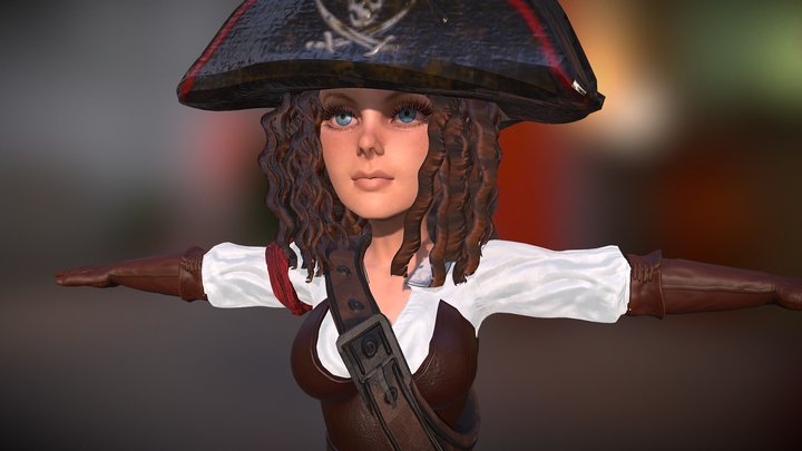 pirate girl2 3D Model