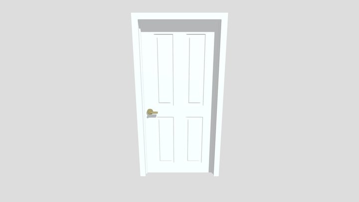 Interior Door w/ Framing 3D Model