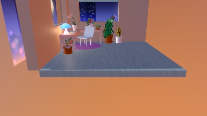 Lo-fi and Chill Study Room 3D Model