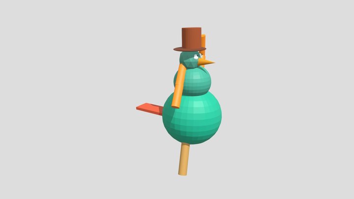 Perry The Snowman 3D Model